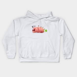 Sleeping pig Kids Hoodie